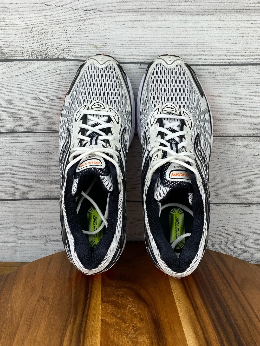 Saucony Ride 5 Millennium Silver White Orange Y2K Sneakers Men’s Shoe Size 12